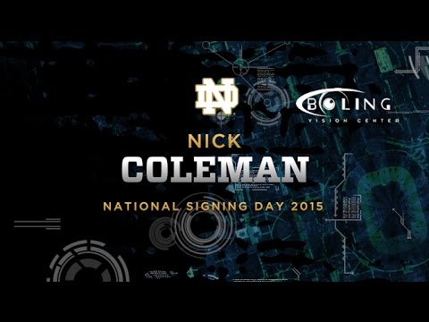 Nick Coleman – 2015 Notre Dame Football Signee