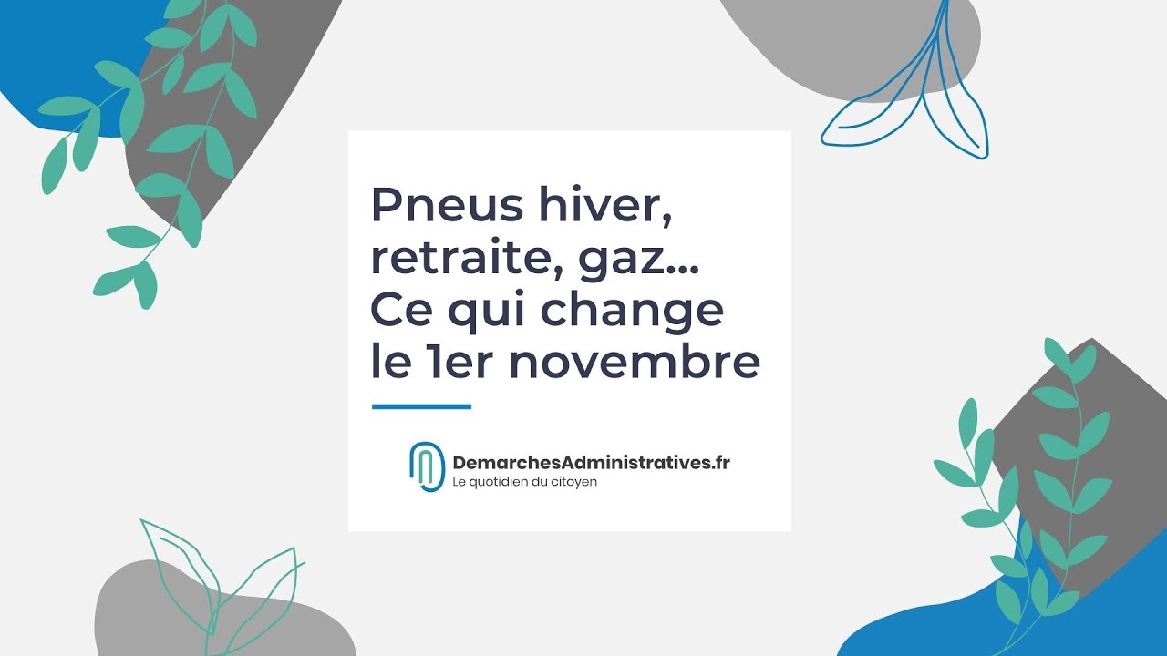 Retraite, tabac, pneu hiver… Qu’est-ce qui change à partir de ce 1er novembre ?