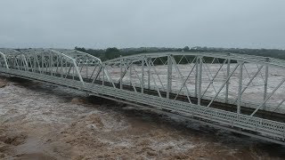 Incredible video of Llano River flooding under Inks Bridge