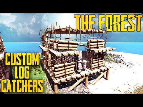 How To Make Custom Zipline Log Catchers | The Forest