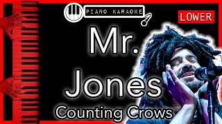 Mr. Jones (LOWER -3) - Counting Crows - Piano Karaoke Instrumental