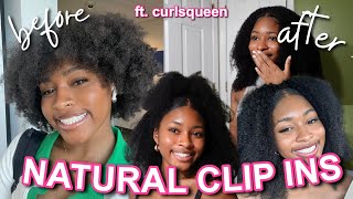Trying Coarse Kinky Coily/4C Clip Ins For the 1st Time! ft.CurlsQueen