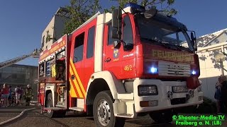 preview picture of video 'Brand im Stadthaus Freiberg - [HÖHENRETTUNGSGRUPPE IM EINSATZ] - Personenrettung aus Gebäude | [Ü]'