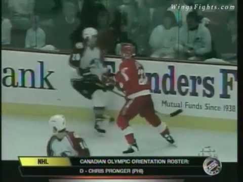 Joe Sakic scores, throws a big hit, scores again - 1996 NHL Western Conference Final