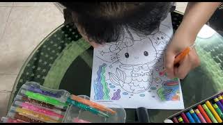 tô màu bức tranh nàng tiên cá phần 1