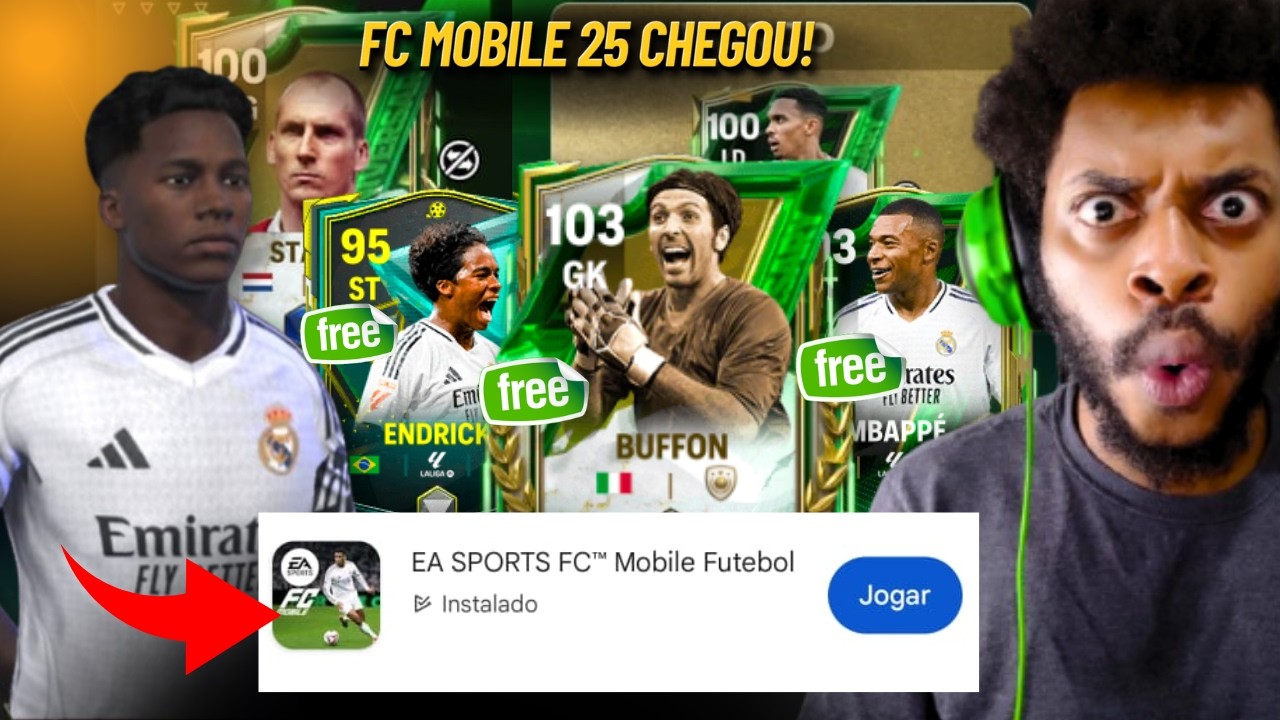 Buffon, Endrick, joias e recompensas GRÁTIS para todos no FC Mobile 25