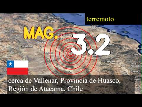 Terremoto cerca de Vallenar, Provincia de Huasco, Región de Atacama, Chile Terremoto de magnitud 3,