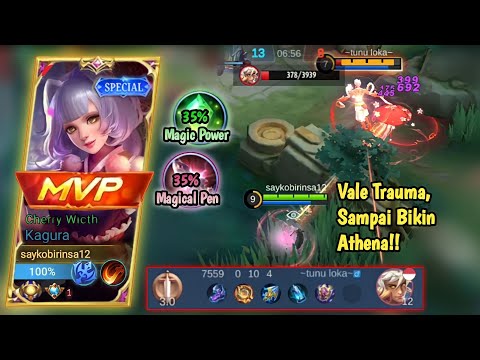 CRAZY TO PANIC!! VALE TRAUMA WITH DAMAGE KAGURA!! | KAGURA TOP GLOBAL - Mobile Legends