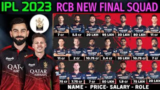 Royal Challengers Bangalore Full & Final Squad | RCB Team Confirmed Players List 2023 | IPL 2023