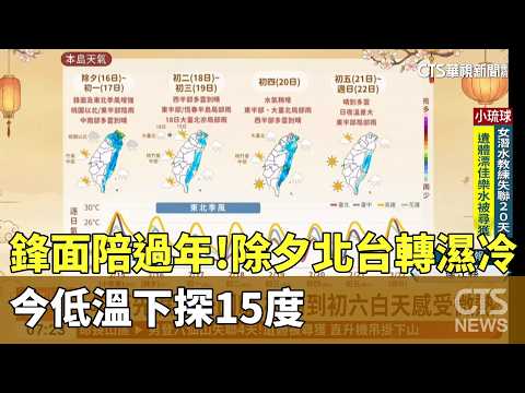 鋒面陪過年！　除夕北台轉濕冷　今低溫下探15度