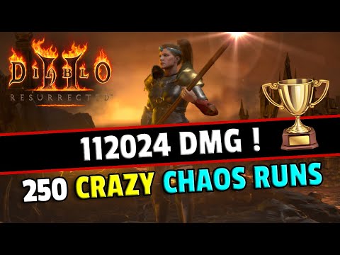 250 Chaos runs with the NEW amazon, Amazing LOOT ! - Diablo 2 resurrected