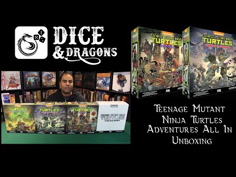Dice and Dragons - Teenage Mutant Ninja Turtles Adventures All in Pledge Unboxing