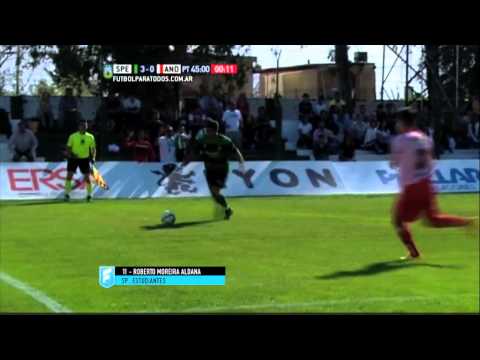 Gol de Moreira Aldana. Sp. Estudiantes 3 - Los Andes 0. Fecha 32. B Nacional 2015. FPT.