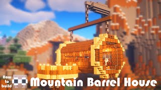 Minecraft : Mountain Barrel House ｜ How to build Minecraft