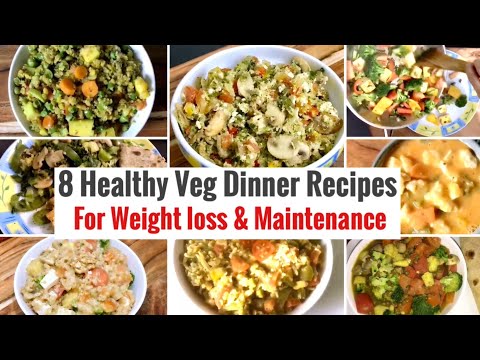 8 Healthy Vegetarian Indian Dinner Recipes | Weight loss Dinner Ideas | High Protein & Veggies