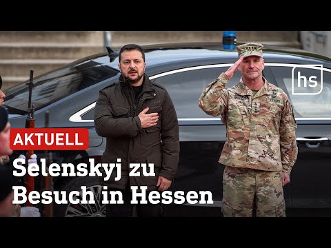 Hohe Sicherheitsvorkehrungen: Selenskyj besucht US-Army in Wiesbaden | hessenschau