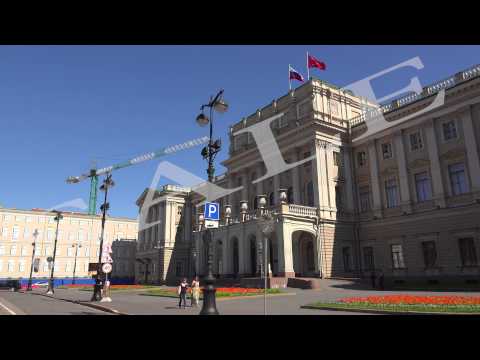 Mariinsky Palace in St. Petersburg. 4K.