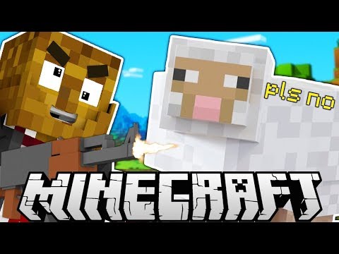 JeromeASF - OVERPOWERED TECH GUNS MINECRAFT MODDED WEAPONS - CAPTURE THE SHEEP (CTF) | JeromeASF