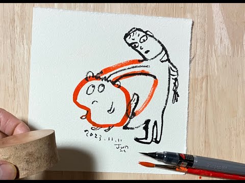 Dibujo de feliz cumpleaños ＿2023.11.11 "¿Te gustaría comprar una tetera?". Se creó.