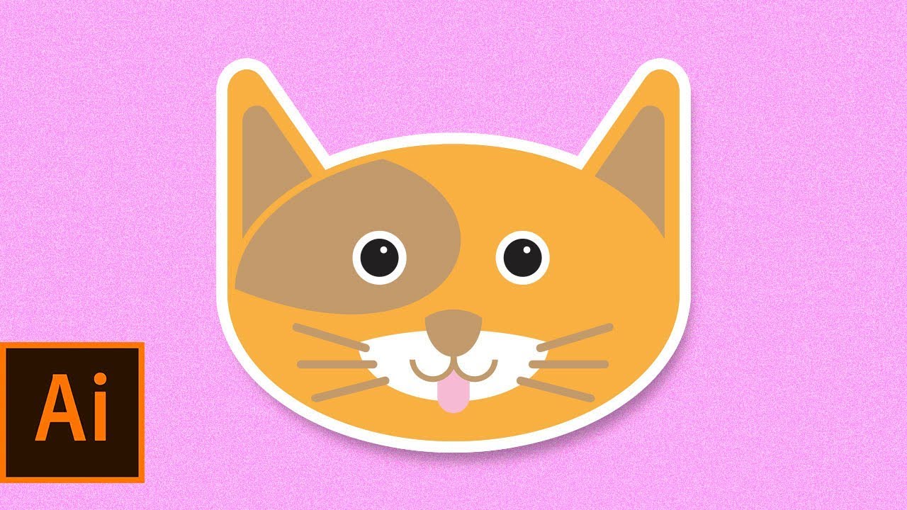 Cat Vector Illustration - Illustrator Tutorial