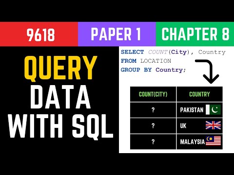 Query Data with SQL - A Level Computer Science 9618
