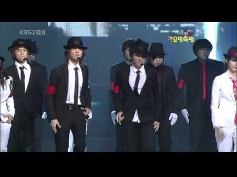 091230 KBS2 Gayo Daejeon Girls' Generation 少女時代 + SJ + Shine Smooth Criminal