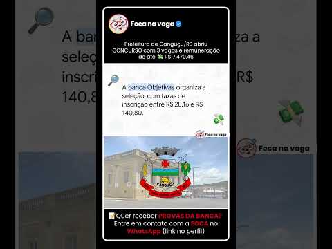 PROCESSO SELETIVO DA PREFEITURA DE CANGUÇU/RS: EDITAL PUBLICADO NO SUL DO ESTADO!