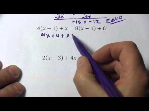 Solving Equations with Zero, One, or Infinitely Many Solutions