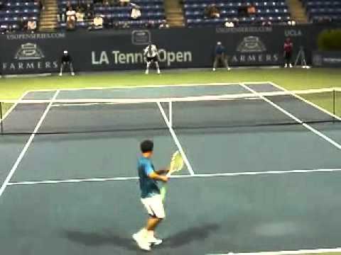 Jim Courier and Michael Chang have a ridiculous rally