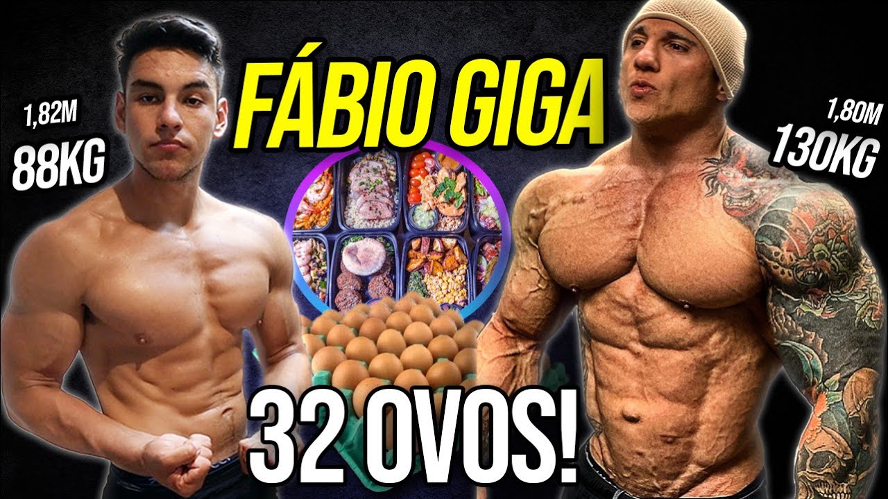 FIZ DIETA MONSTRA DO FÁBIO GIGA POR 1 DIA *32 ovos!!!* - Dieta dos Famosos!