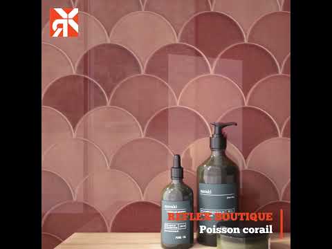Carrelage mur écaille de poisson corail