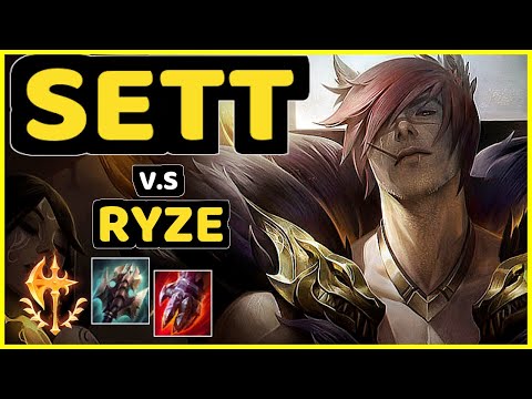NAME (SETT) vs RYZE - TOP GAMEPLAY - BR Ranked GRANDMASTER