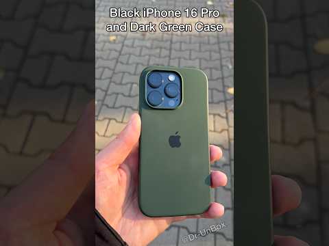 iPhone 16 Pro Black and Dark Green Silicone Case #shorts #trending #iphone #apple #video #viral