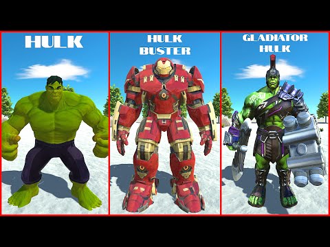 Who is The Strongest in Hulk, Hulk Bustr, Gladiator Hulk - Animal Revolt Battle Simulator