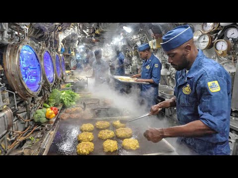 How Submarine Chefs Cook 1,000 Meals For The Crew