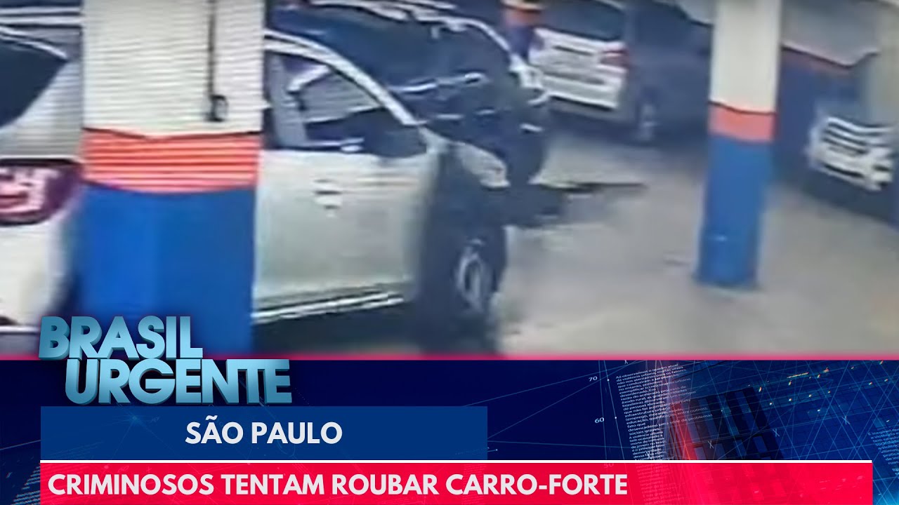 Criminosos tentam roubar carro-forte em São Paulo | Brasil Urgente