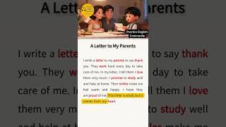 English Listening Practice – A Letter To My Parents | Short English Story with Subtitles