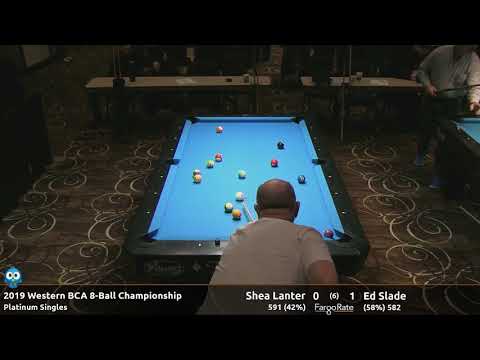 Shea Lanter vs Ed Slade - Platinum Singles - 2019 Western BCA 8-Ball Championship