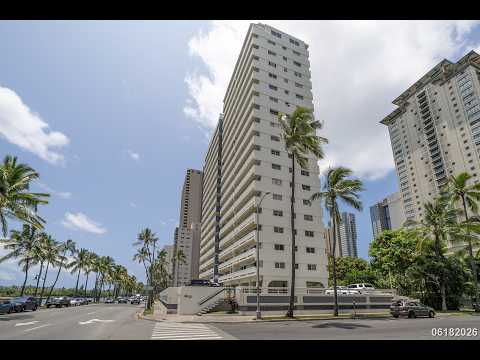 Spacious Corner Unit 2 Bed/1.5 Bath with Canal & Mountain Views | 2085 Ala Wai Blvd. #B64 | $3,200 property video