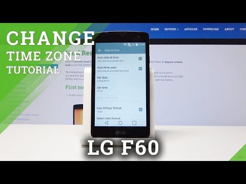 How to Change Date & Time in LG F60 - Set Up Time Zone