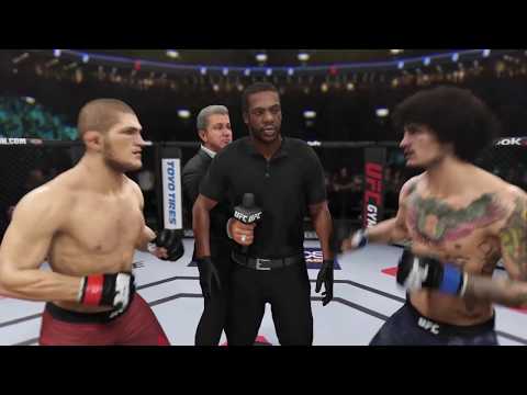Khabib Nurmagomedov vs. Sean O'malley (EA sports UFC 3) - CPU vs. CPU - Crazy UFC 👊🤪