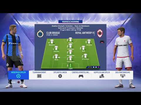 Live Fifa19 Club Brugge - Royal Antwerp Fc  @Crocky Cup Halve finale heen match