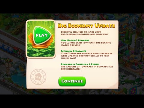 Township. Economy update. Get cash for Match 3, but now pay 45 in old cash for extra 5 moves!?