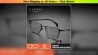 Download lagu CAPONI Prescription Men Glasses Pure Titanium Progressive Computer Glasses Classic Anti Blue Ray mp3