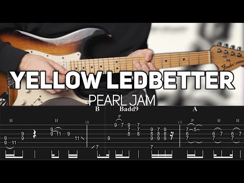Pearl Jam - Yellow Ledbetter (Guitar lesson with TAB)