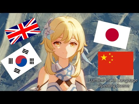 Lumine In All Language "Genshin Impact" Opening Cutscene + All Of Her Voice Actress