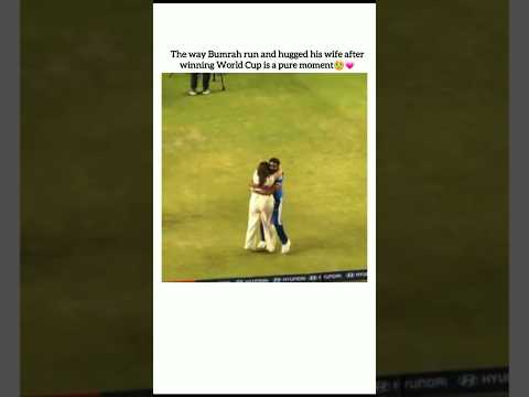 the way he run and hugged her #jaspritbumrah #sanjanaganesan #shorts #ytshorts #trending #viral #yt