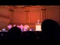 Neil Gaiman Sings "Psycho" with Fourplay String Quartet at Carnegie Hall, New York, NY 6/27/14