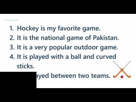 Hockey # ( 10 ) #sentences very easy for #learn l by miss shazia Ishaque.....