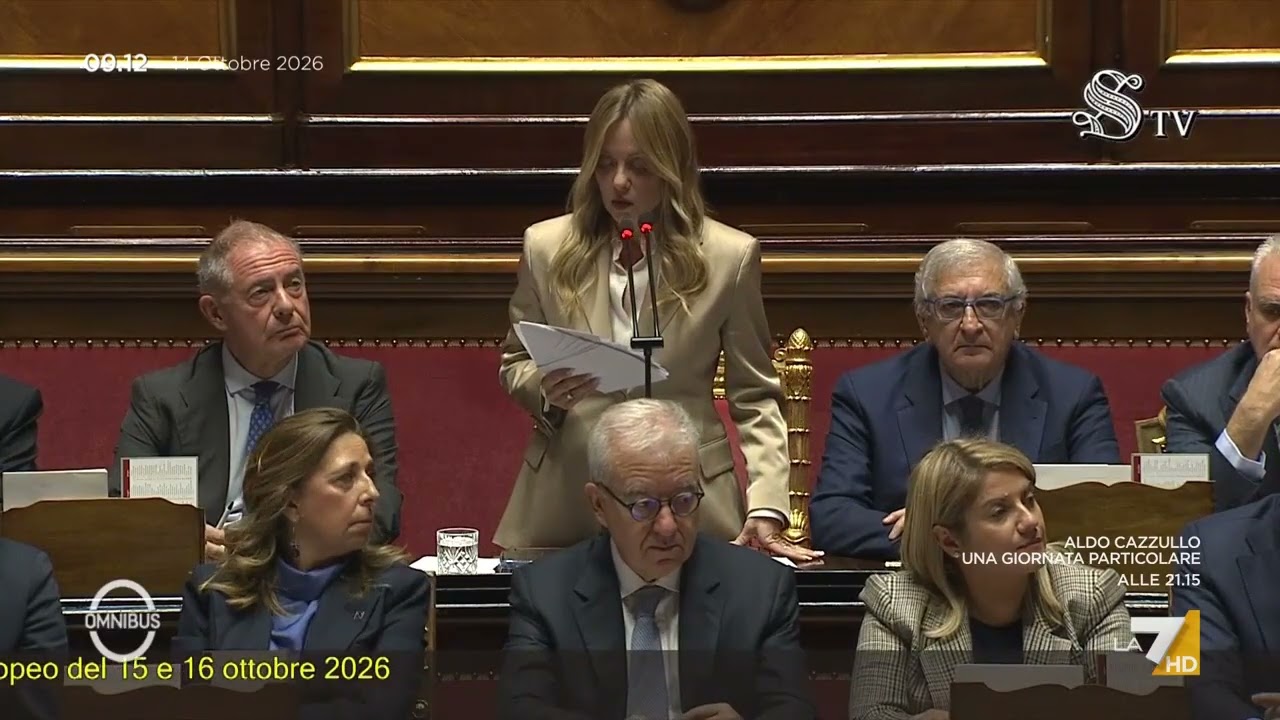 Meloni in Senato: "Il costo dell'energia pesa sulla nostra economia. La risposta deve essere ...